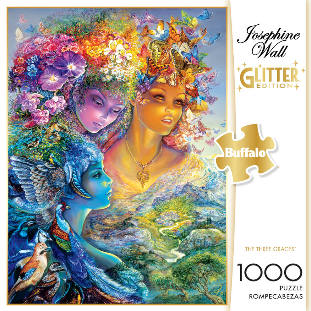 Puzzle (1000pc) Glitter : The Three Graces — Twenty Sided