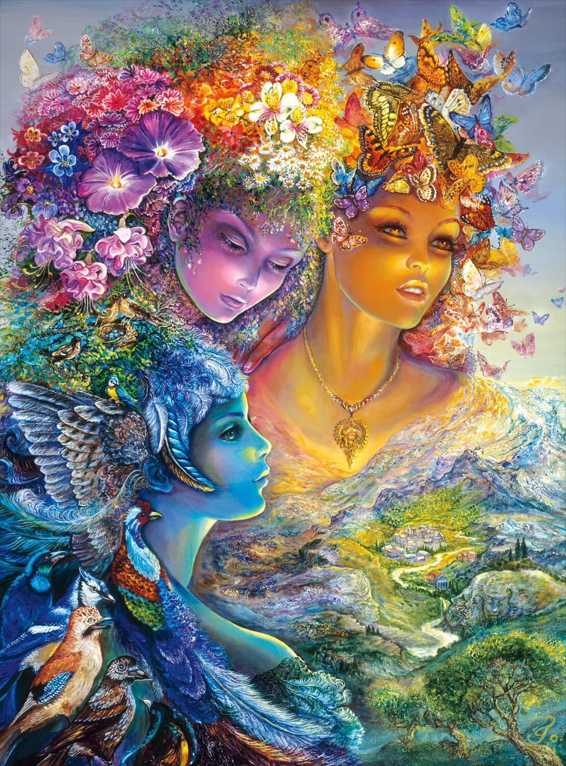 Puzzle (1000pc) Glitter : The Three Graces — Twenty Sided