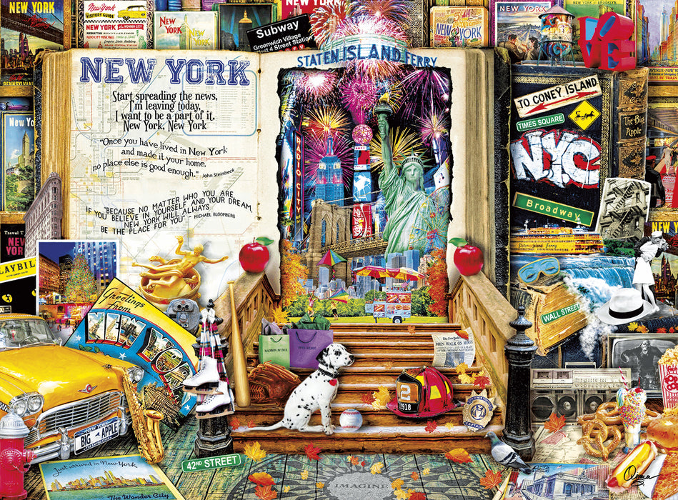 Puzzle (1000pc) Life is an Open Book : New York