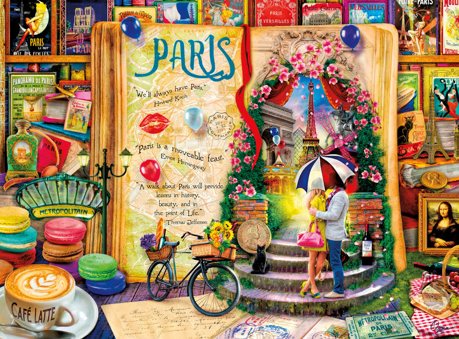 Puzzle (1000pc) Life is an Open Book : Paris