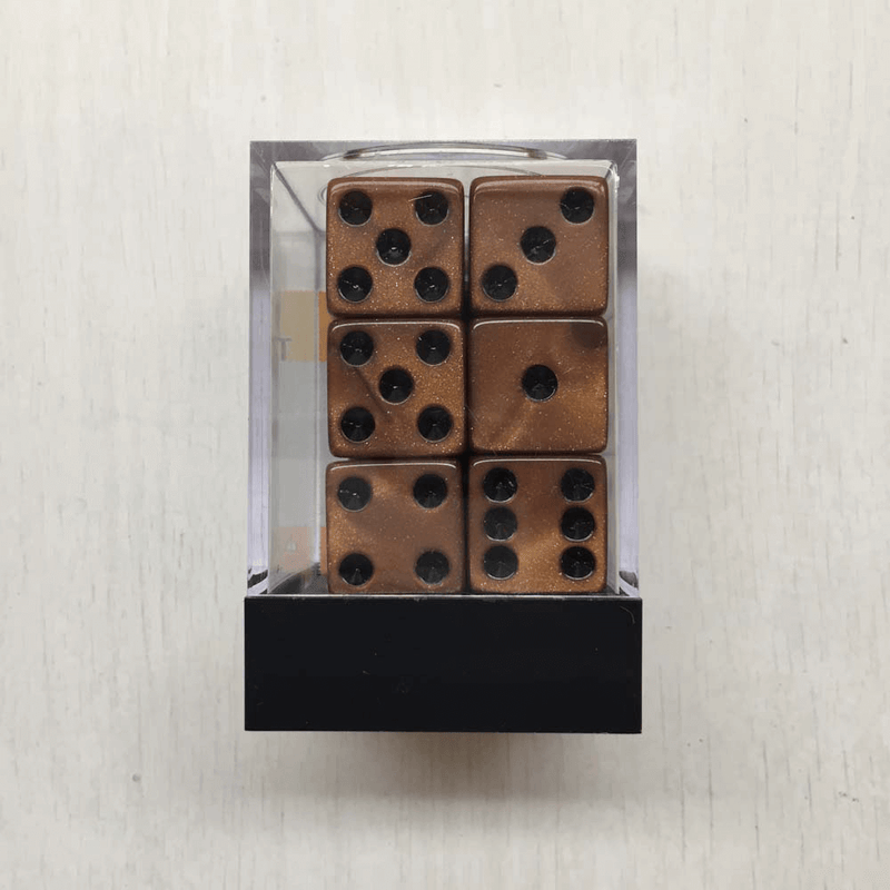 Dice Set 12d6 Olympic Pearlized (16mm) Bronze