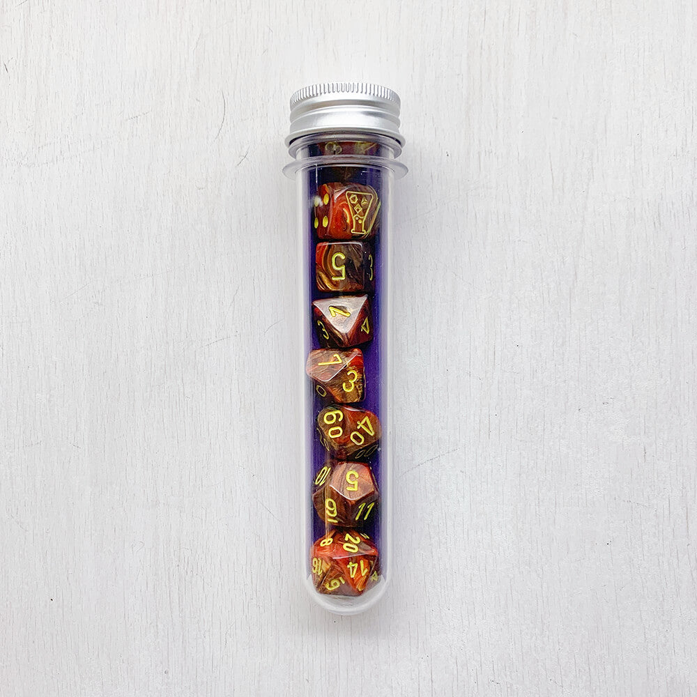 Dice 7-set Lab Vortex (16mm) 30050 Underworld / Yellow — Twenty Sided™