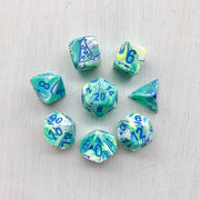 Dice 7-set Lab Festive (16mm) 30046 Garden / Blue