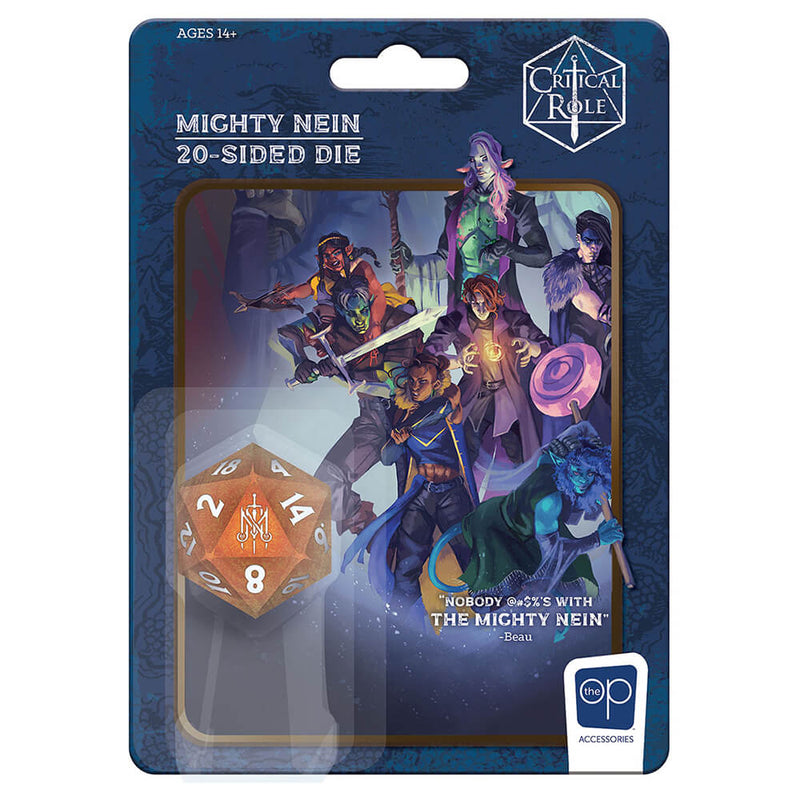 Polyhedral Dice Oversized Critical Role d20 Opaque (36mm) Red / White