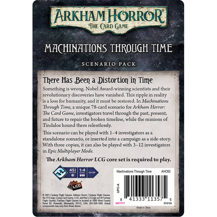 Arkham Horror LCG Scenario Pack : Machinations Through Time