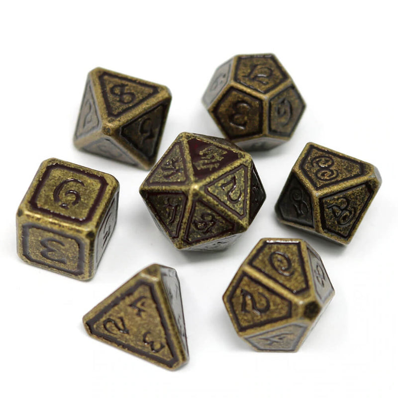 Dice 7-set Metal Unearthed (16mm) Bloodline