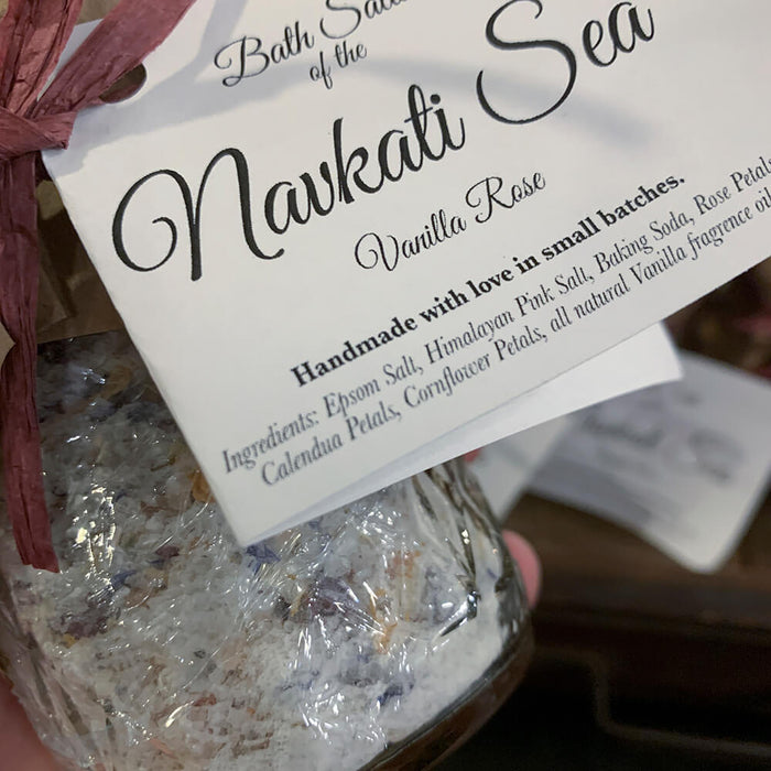 Bath Salts (6oz.) Navkati Sea Vanilla Rose