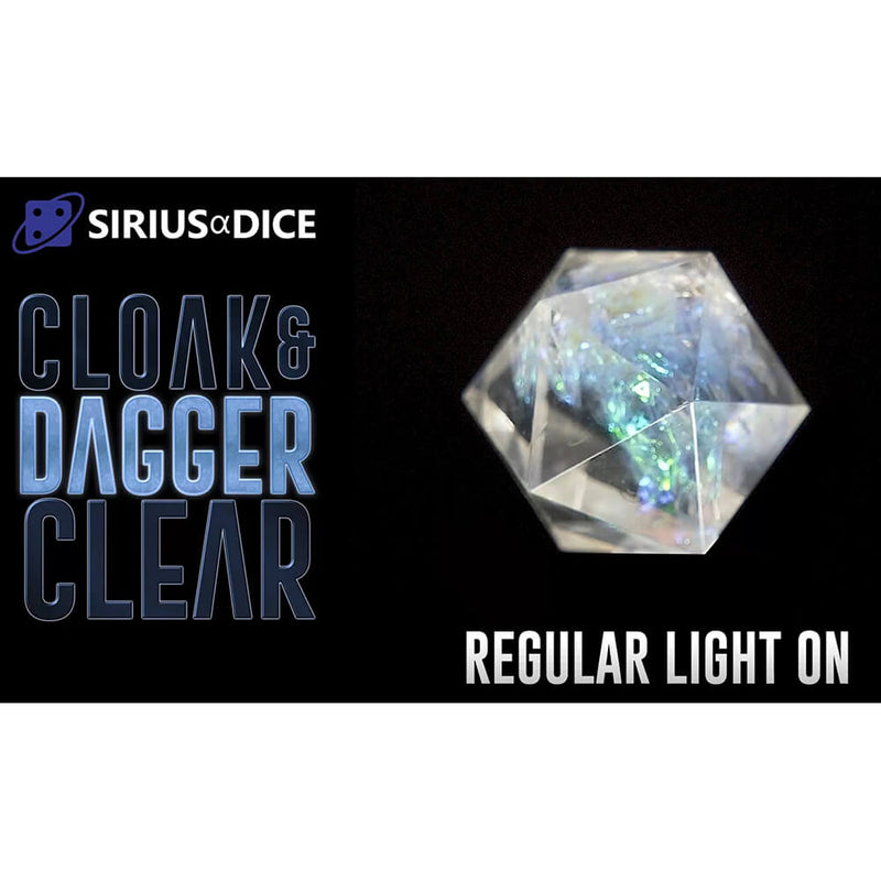 Dice 7-set Cloak and Dagger (21mm) Clear