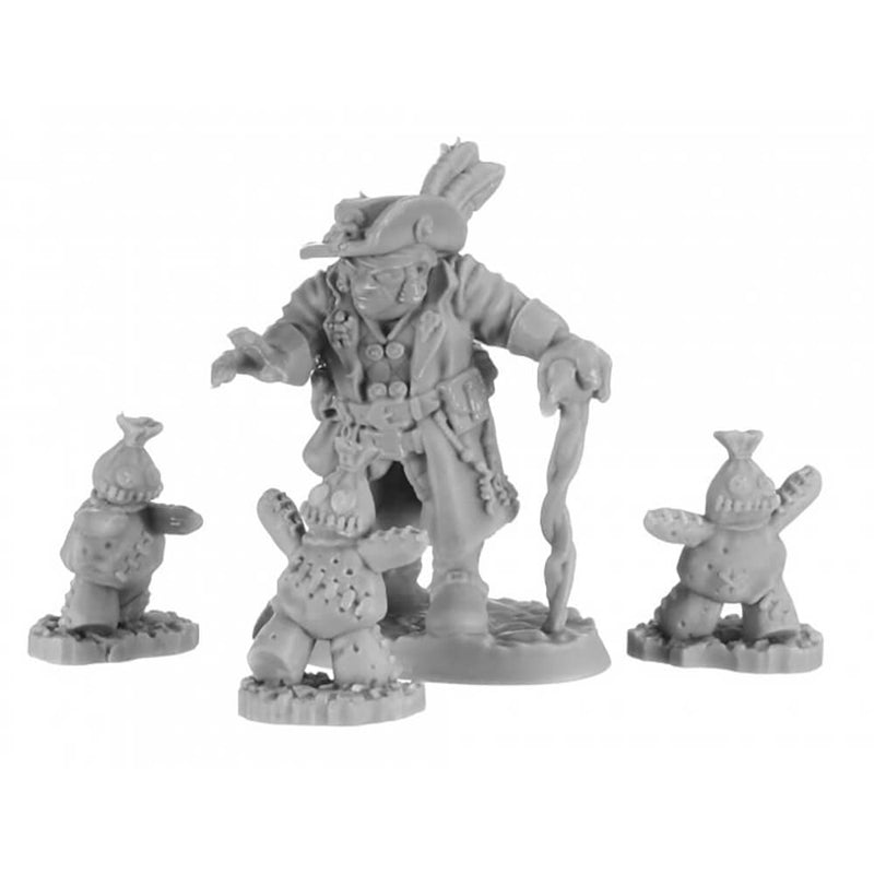 Mini - Reaper Bones USA 30037 Townsfolk Merchant Hawthorne Krabbe & Poppets