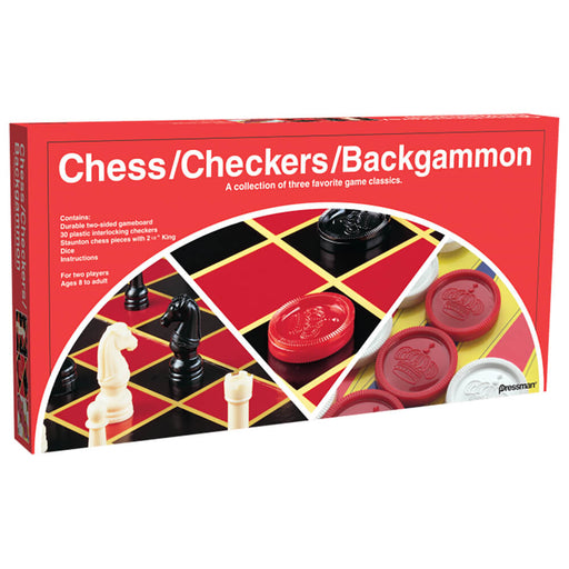 Chess, Checkers, Backgammon (15in) Folding Gameboard