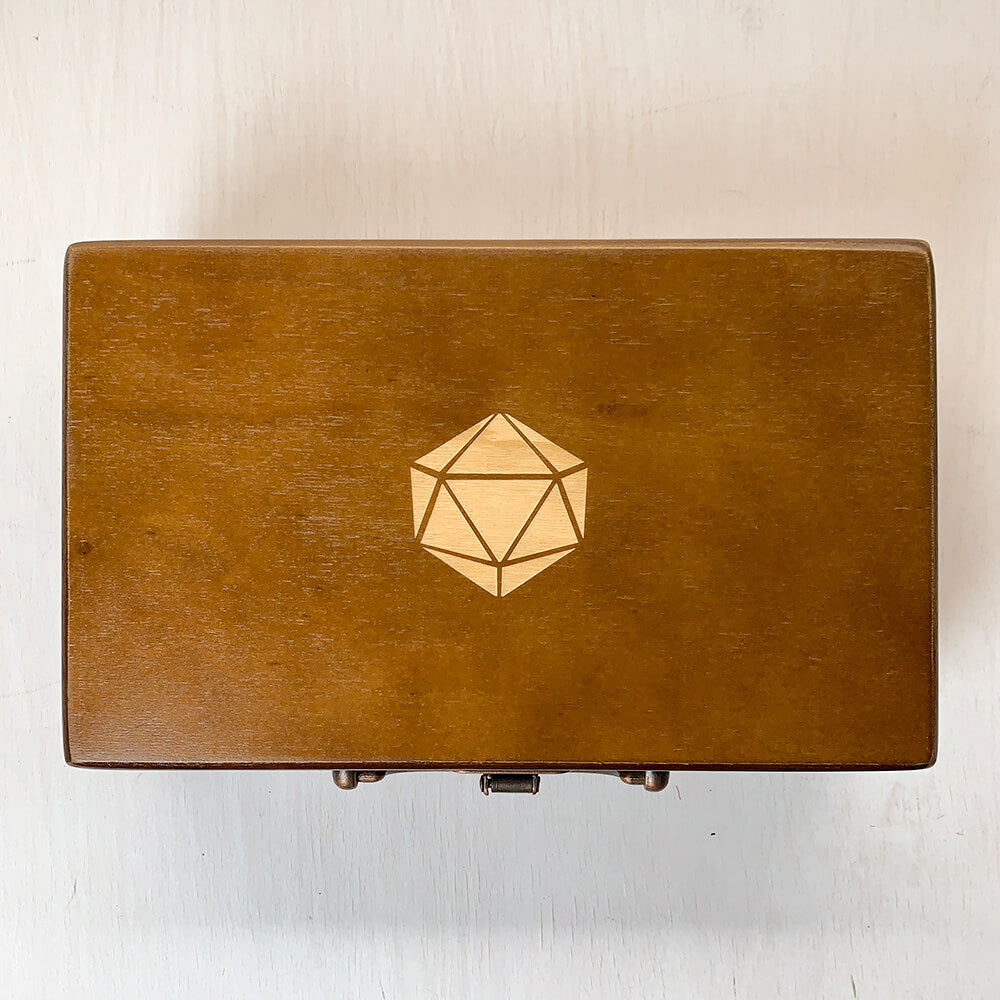 Wood Box (9.5x3x5.75in) 20ss Treasure Chest — Twenty Sided