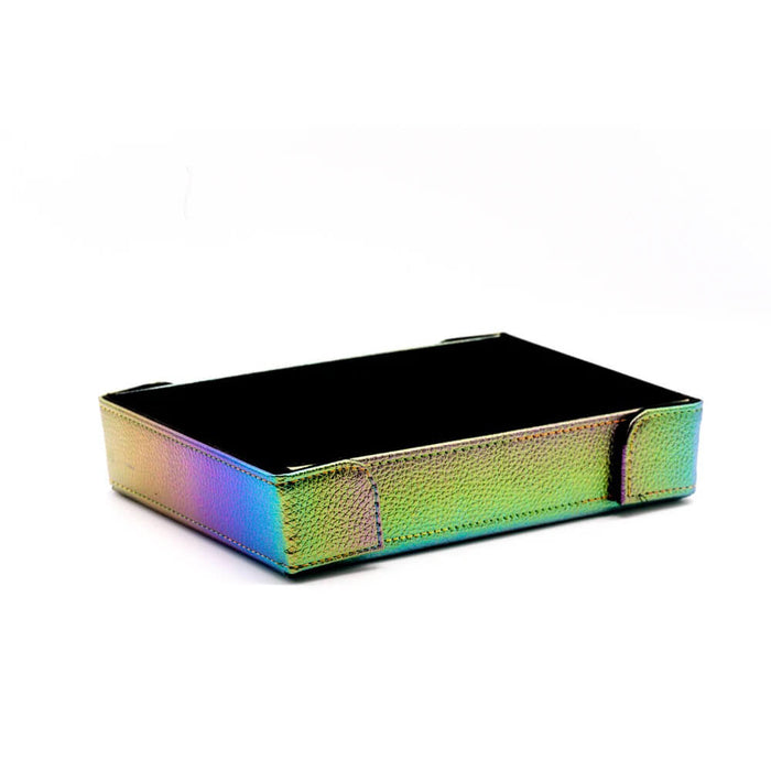 Magnetic Dice Tray (8x11in) Satin Rainbow / Velvet Black