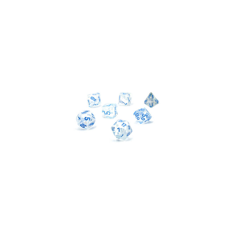 Dice 7-set Mini Borealis (10mm) 20581 Icicle / Light Blue