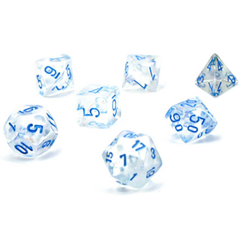 Dice 7-set Mini Borealis (10mm) 20581 Icicle / Light Blue
