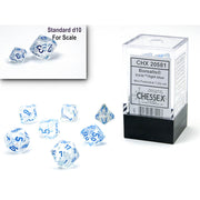 Dice 7-set Mini Borealis (10mm) 20581 Icicle / Light Blue