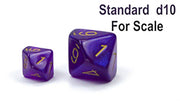 Dice 7-set Mini Borealis (10mm) 20587 Royal Purple/ Gold