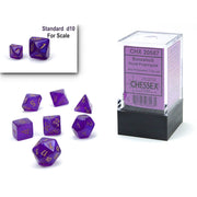 Dice 7-set Mini Borealis (10mm) 20587 Royal Purple/ Gold