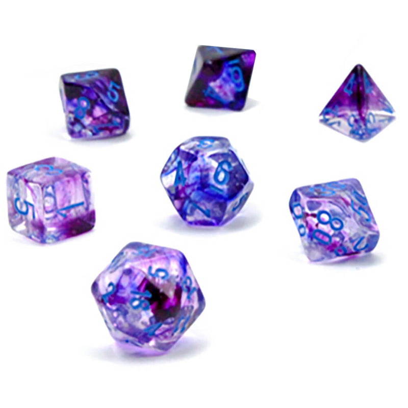 Dice 7-set Mini Nebula (10mm) 20557 Nocturnal / Blue