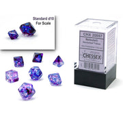 Dice 7-set Mini Nebula (10mm) 20557 Nocturnal / Blue