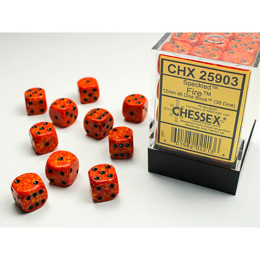 Dice Set 36d6 Speckled (12mm) 25903 Fire