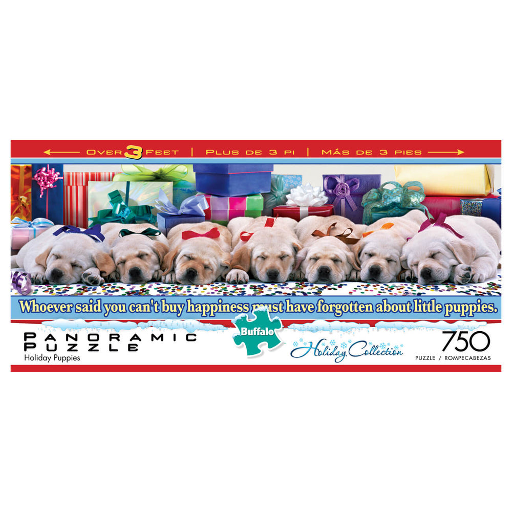 Puzzle (750pc) Panoramics : Holiday Puppies