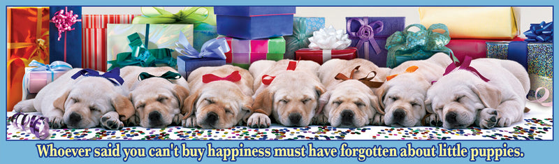 Puzzle (750pc) Panoramics : Holiday Puppies