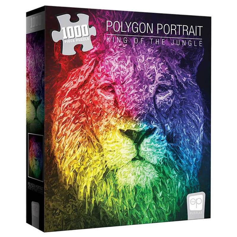 Puzzle (1000pc) Polygon Portrait : King of the Jungle