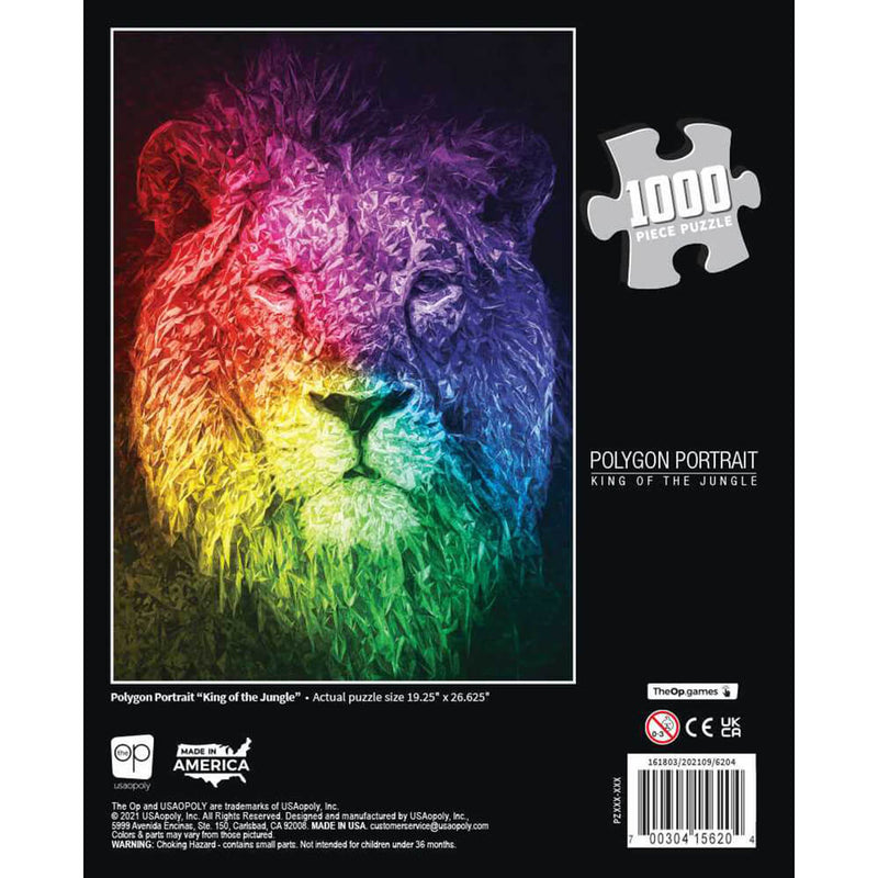Puzzle (1000pc) Polygon Portrait : King of the Jungle