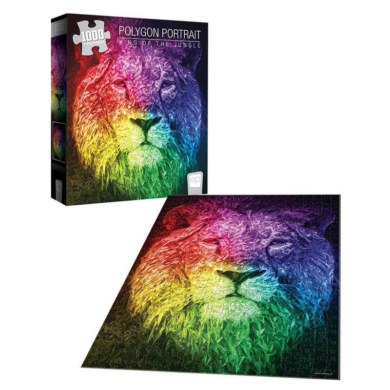 Puzzle (1000pc) Polygon Portrait : King of the Jungle