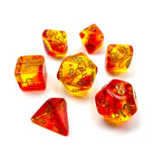Dice 7-Set Gemini Translucent (16mm) 26468 Red Yellow / Gold