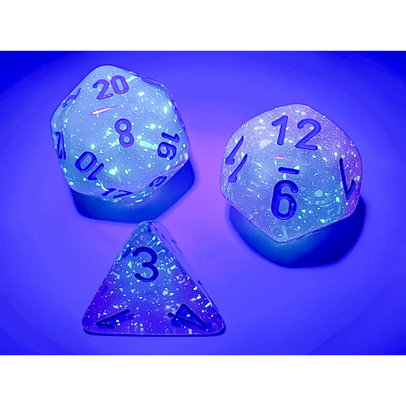 Dice 7-Set Gemini Luminary (16mm) 26464 Gel Green Pink / Blue