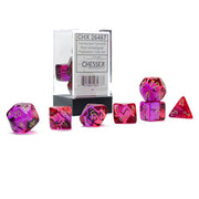 Dice 7-Set Gemini Translucent (16mm) 26467 Red Violet / Gold