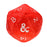 Dice Bag Plush d20 (6x6x6in) Red and White