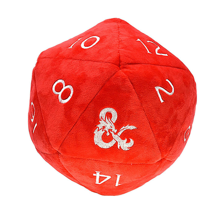 Dice Bag Plush d20 (6x6x6in) Red and White