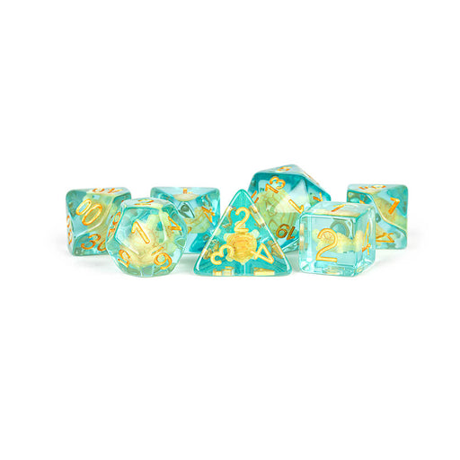 Dice 7-set Resin (16mm) Turtle / Gold