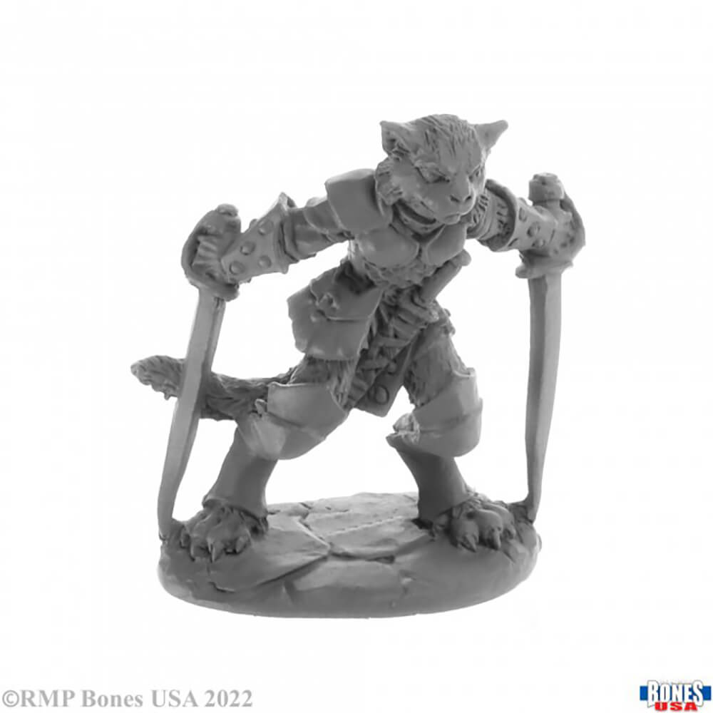 Mini Reaper Bones USA 30059 Catfolk Rogue Shadoweyes — Twenty Sided