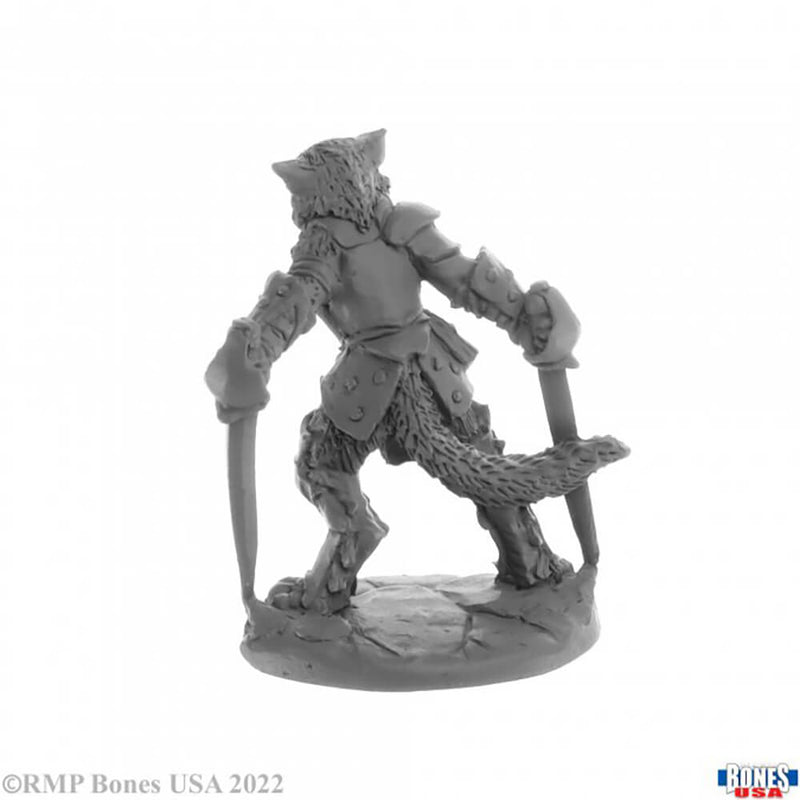 Mini - Reaper Bones USA 30059 Catfolk Rogue Shadoweyes