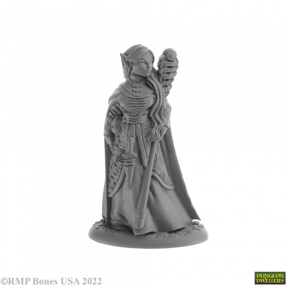Mini - Reaper Bones USA 07028 Anthanelle Female Wizard (Elf)