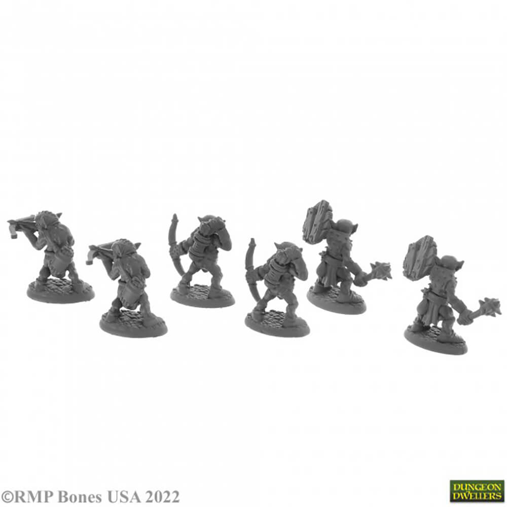 Mini - Reaper Bones USA 07042 Goblin Pillagers (6ct) — Twenty Sided