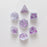 Dice 7-set Beach (16mm) Lavender Butterfly / Silver