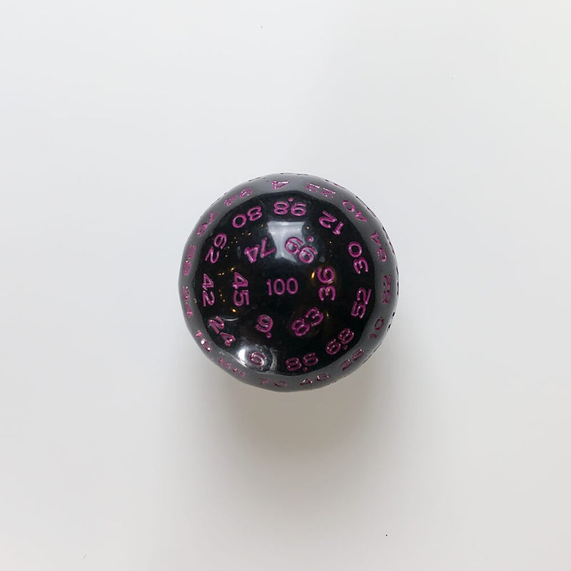Polyhedral Dice d100 (45mm) Black / Purple