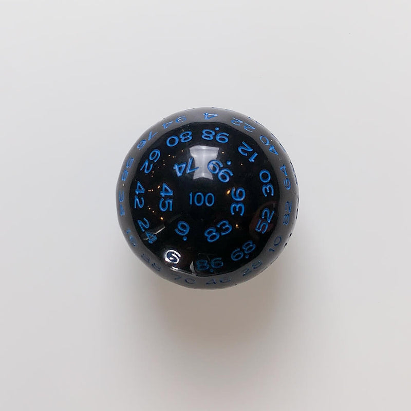 Dice Individual d100 Opaque (49mm) Black / Blue