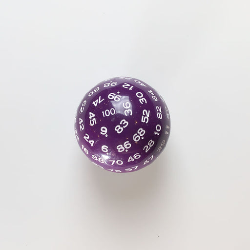 Dice Individual d100 Opaque (49mm) Purple / White