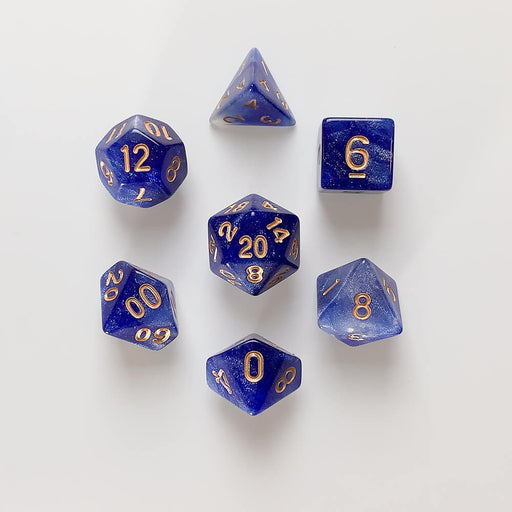 Dice 7-set Galaxy (16mm) Electric Vibes / Gold
