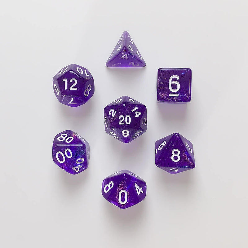 Dice 7-set Galaxy (16mm) Star Gaze / White
