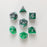 Dice 7-set Elemental (16mm) Emerald Ore / White