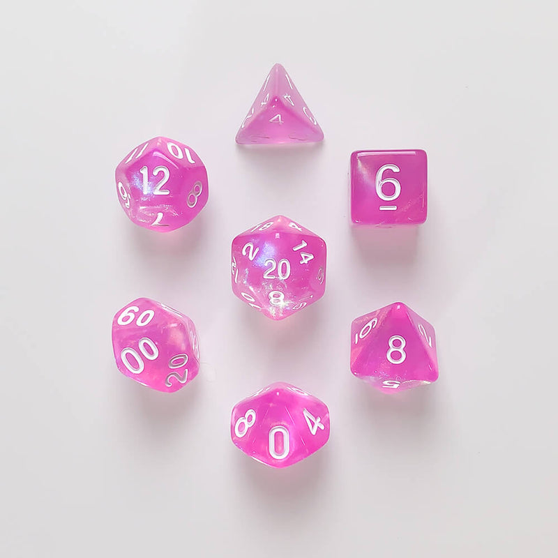 Dice 7-set Forest (16mm) Dream in Bloom / White