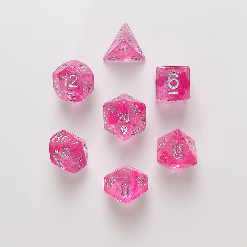 Dice 7-set Galaxy (16mm) Chaos / Silver