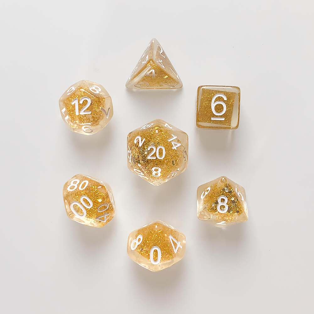 Dice 7-set Village (16mm) King Midas / White