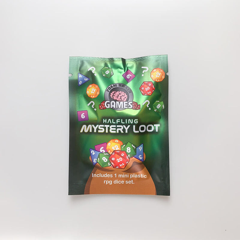 Mystery Loot Dice 7-set (10mm) + Mini : Halfling